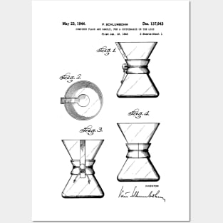 Coffee Chemex patent art / coffee chemex Patent Illustration Posters and Art